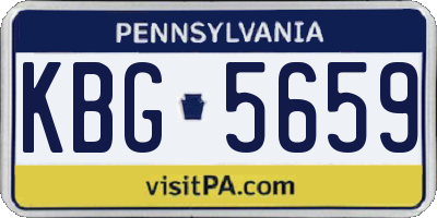 PA license plate KBG5659