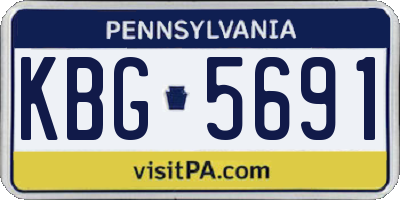 PA license plate KBG5691