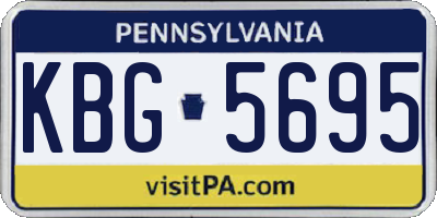 PA license plate KBG5695