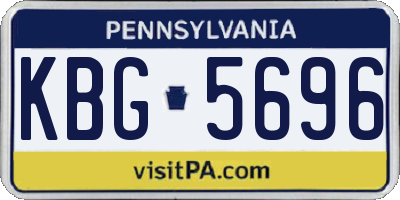 PA license plate KBG5696