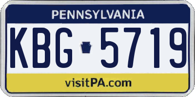 PA license plate KBG5719