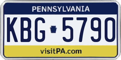 PA license plate KBG5790