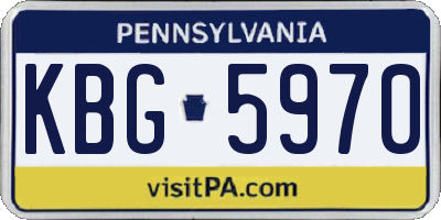 PA license plate KBG5970