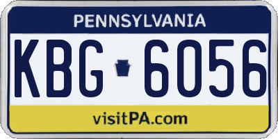 PA license plate KBG6056