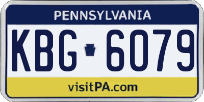 PA license plate KBG6079
