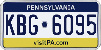 PA license plate KBG6095