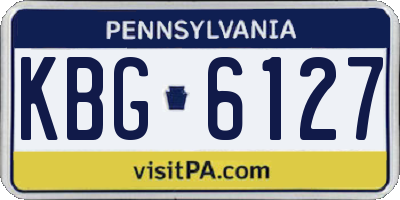 PA license plate KBG6127