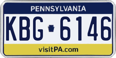 PA license plate KBG6146