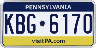 PA license plate KBG6170