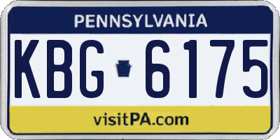 PA license plate KBG6175