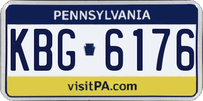 PA license plate KBG6176