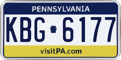 PA license plate KBG6177