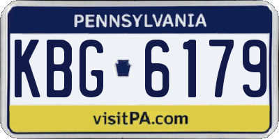 PA license plate KBG6179