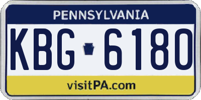 PA license plate KBG6180
