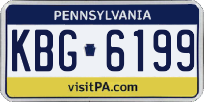 PA license plate KBG6199