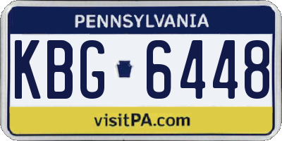 PA license plate KBG6448
