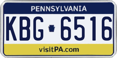 PA license plate KBG6516
