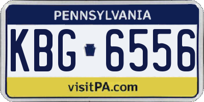 PA license plate KBG6556