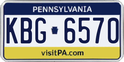 PA license plate KBG6570