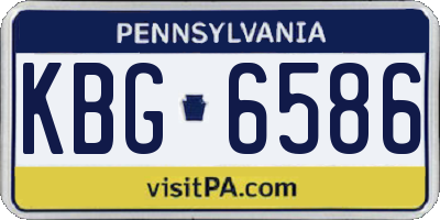 PA license plate KBG6586