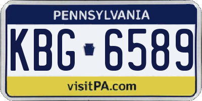 PA license plate KBG6589