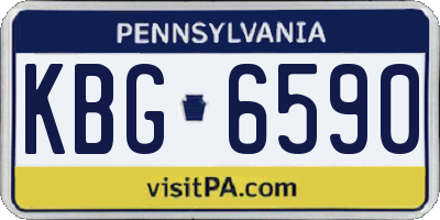 PA license plate KBG6590
