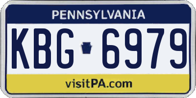 PA license plate KBG6979