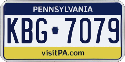PA license plate KBG7079