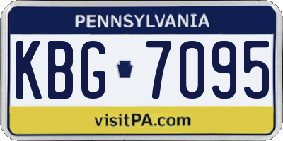 PA license plate KBG7095