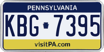 PA license plate KBG7395