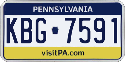 PA license plate KBG7591
