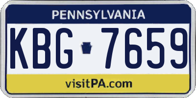 PA license plate KBG7659