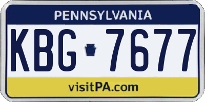 PA license plate KBG7677