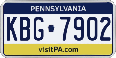 PA license plate KBG7902