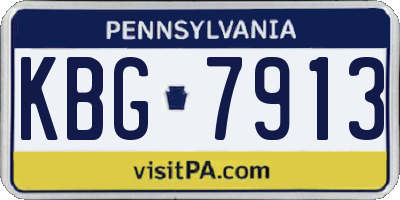 PA license plate KBG7913
