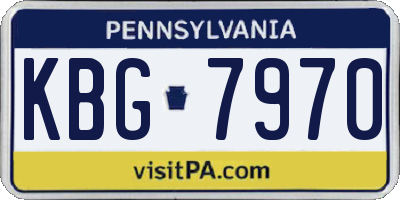 PA license plate KBG7970