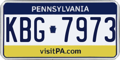 PA license plate KBG7973