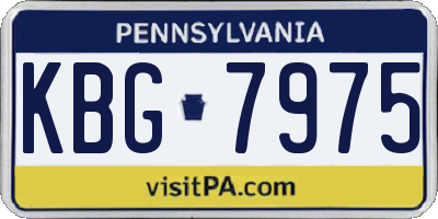 PA license plate KBG7975