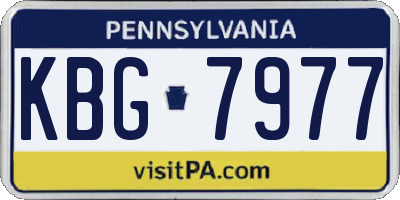 PA license plate KBG7977