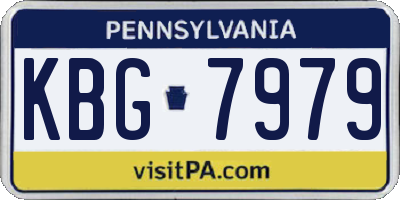 PA license plate KBG7979
