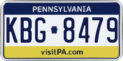 PA license plate KBG8479