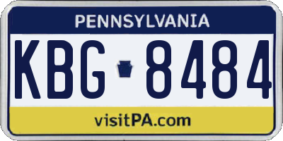 PA license plate KBG8484