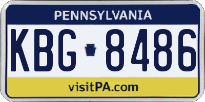 PA license plate KBG8486