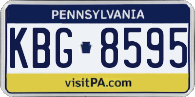 PA license plate KBG8595