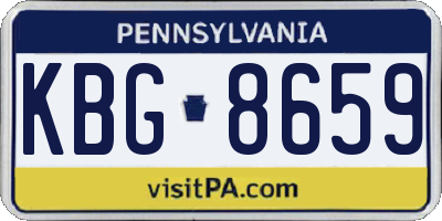 PA license plate KBG8659