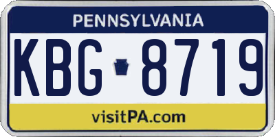 PA license plate KBG8719