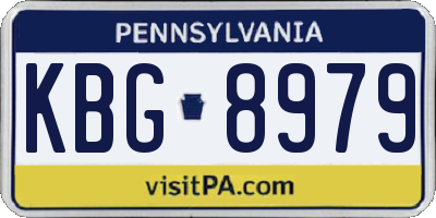 PA license plate KBG8979