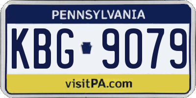 PA license plate KBG9079