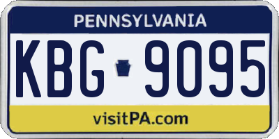 PA license plate KBG9095