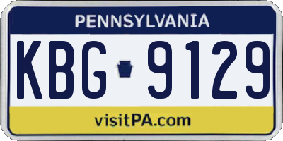PA license plate KBG9129